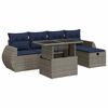 vidaXL Set canapele de grădină cu perne, 6 piese, gri, poliratan