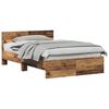vidaXL Cadru de Pat cu Tăblie Lemn vechi 193 x 125 x 70 cm