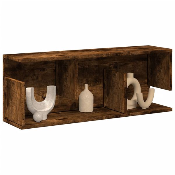 vidaXL Dulap de perete, stejar fumuriu, 80x20x30 cm, lemn prelucrat
