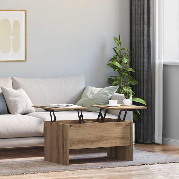 vidaXL Masă de cafea Stejar Artizanal 102 x 50,5 x 46,5 cm