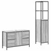vidaXL Set de mobilier pentru baie 2 buc. Gri Sonoma și negru
