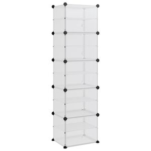 vidaXL Suport de pantofi, transparent, 44x31,5x153,5 cm, PP