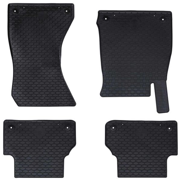 vidaXL Covor pentru mașină 4 pcs Negru Cauciuc