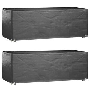 vidaXL Husă mobilă grădină, 2 buc, 8 ocheți, 192x82x65 cm, rectangular