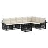 vidaXL Set de canapele pentru grădină 8 pcs Negru poliratan