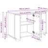 vidaXL Cabinet mobil cu roata Gri 100 x 39 x 65,5 cm Lemn de pin masiv