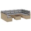 vidaXL Set de canapea 10 buc. Bej poliratan