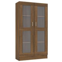 vidaXL Dulap vitrină, stejar maro, 82,5x30,5x150 cm, lemn prelucrat