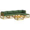 vidaXL Set de canapea 6 buc. natural Lemn Solid de Acacia