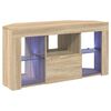 vidaXL Șifonier LED pentru TV colțar 100 x 40 x 50 cm Stejar Sonoma