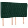 vidaXL Tăblie pat cu aripioare verde &icirc;nchis 163x23x118/128 cm catifea