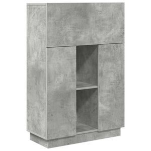 vidaXL Birou Gri din beton 71.5 x 31.5 x 106.5 cm Lemn prelucrat