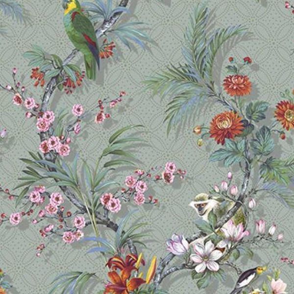 DUTCH WALLCOVERINGS Tapet "Tropical", gri