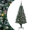 vidaXL Brad de Crăciun artificial Verde 180 cm PVC și Oțel și Plastic