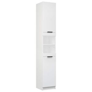 vidaXL Dulap de baie, alb, 32x34x188,5 cm, lemn compozit