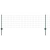 vidaXL Gard European cu St&acirc;lp 25 x 0,6 m Oțel cu strat de PVC Verde