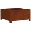 vidaXL Bol de foc Ruginit 80 x 80 x 40 cm Oțel rezistent de intemperii