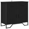 vidaXL Bufet Stejar Negru 79,5 x 35,5 x 74,5 cm