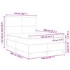 vidaXL Pat cu arcuri cu headboard Gri &icirc;nchis și alb 140 x 200 cm