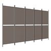vidaXL Paravan de cameră cu 5 panouri, antracit, 250 x 180 cm, textil