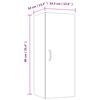 vidaXL Dulap de perete suspendat, alb, 34,5x34x90 cm, lemn prelucrat