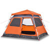 vidaXL Cort camping cupolă 4 persoane, gri/portocaliu, setare rapidă