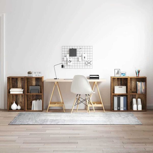 vidaXL Set comodă TV 4 pcs Lemn Vechi 37 x 37 x 72 cm Lemn compozit