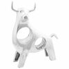 vidaXL Sculptură taur Argintiu 22 x 9,5 x 34 cm Aluminiu