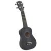 vidaXL Set ukulele soprano, cu husă, pentru copii, negru, 21"