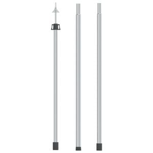 vidaXL St&acirc;lp telescopic pentru prelată, 102-260 cm, aluminiu