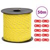 vidaXL Funie pentru cort cu benzi reflectorizante și chei, 50 m, 4 mm