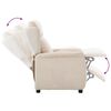 vidaXL Fotoliu recliner Crem 66.5 x 94 x 101.5 cm Poliester