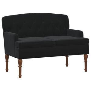 vidaXL Canapea cu capitonaj butonat Negru 111 x 65 x 79 cm Catifea