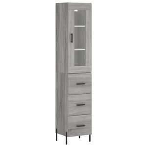 vidaXL Dulap &icirc;nalt, gri sonoma, 34,5x34x180 cm, lemn prelucrat
