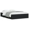 vidaXL Cadru de pat cu sertare, negru, 120x190 cm, lemn prelucrat