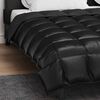 vidaXL Duvet de iarnă Negru 220 x 240 cm Satin și Microfibra