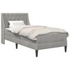 vidaXL Cadru de pat cu saltea Gri deschis 80 x 200 cm Catifea