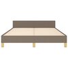 vidaXL Cadru de pat fără saltea, gri taupe, 140x190 cm, textil
