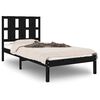 vidaXL Cadru de pat single, negru, 90x190 cm, lemn masiv