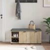 vidaXL Bancă pentru hol cu pernă cu ușă Stejar Sonoma 100 x 38 x 46 cm