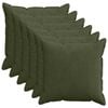 vidaXL Husă pentru pernă 6 buc. HOUTEN Verde 80 x 80 cm cord