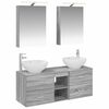 vidaXL Set de mobilier pentru baie 5 buc. Sonoma gri