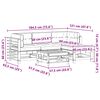 vidaXL Set de lounge pentru grădină 5 pcs Maro Ceară Lemn masiv de pin