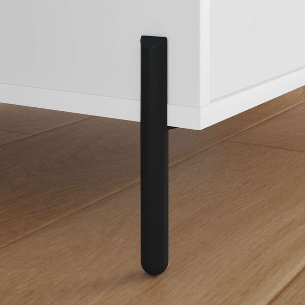 vidaXL Picioare de mobilă 12 pcs Negru 66 x 36 x 160 mm Fier