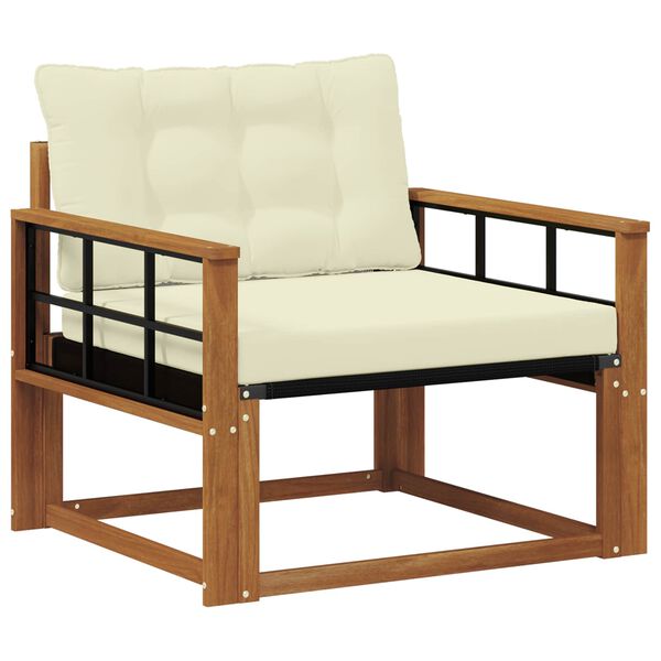 vidaXL Set de canapele de exterior Lemn solid de Acacia și Textilene