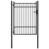 vidaXL Poartă de gard BAARLO 100 x 125 cm Metal Negru Blocat