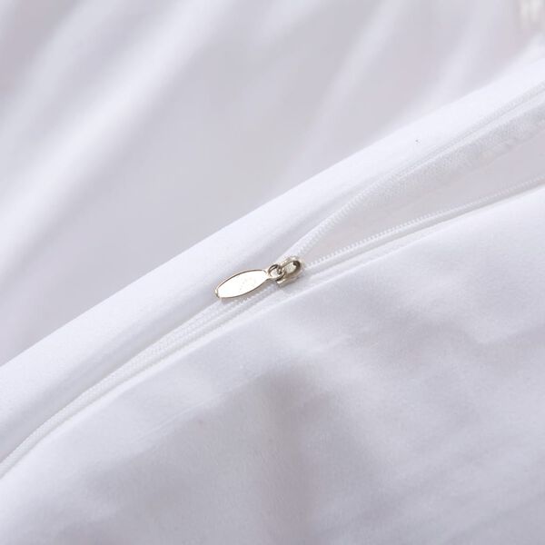 vidaXL Set husă pilotă, alb, 200x220/60x70 cm