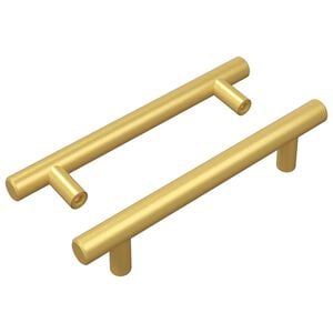vidaXL M&acirc;ner pentru Dulap 2 buc. Auriu 150 mm Oţel inoxidabil