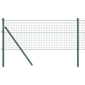 vidaXL Fixare la sol gard Euro 10 x 0,6 m Oțel cu strat de PVC Verde