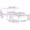 vidaXL Cadru de pat cu headboard Maro 75 x 190 cm Lemn de pin masiv
